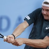 Belle performance de Dominic Stricker à Gstaad lundi KEYSTONE/PETER SCHNEIDER